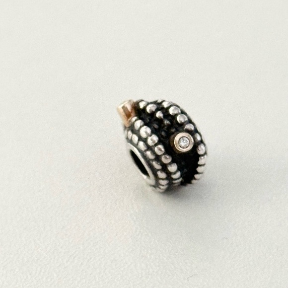 Pandora 925 14K Gold Diamond Entangled Beauty Rare Retired Bead Charm - Picture 5 of 8